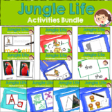 Jungle Activites Bundle for Preschool and PreK - ELA Liter