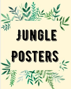 Jungle Posters by Chill Creative | TPT