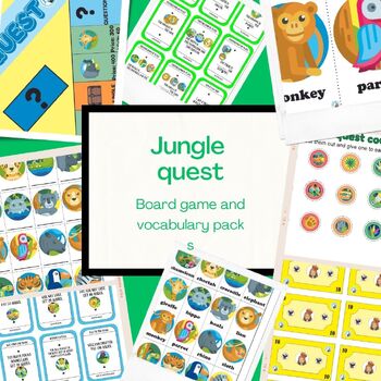 Preview of "Jungle Quest Game & Vocabulary Pack: Exciting Learning Adventure for Classrooms