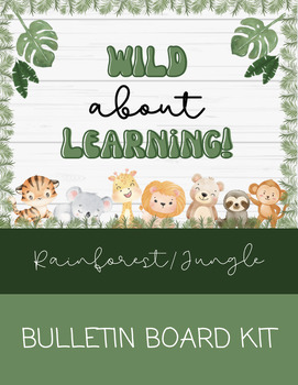 Preview of Jungle/Rainforest Bulletin Board Kit-Wild About Learning