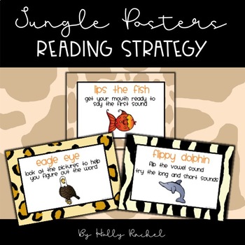 Preview of Jungle Reading Strategy Posters