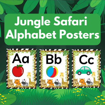 Preview of Jungle Safari Alphabet Posters