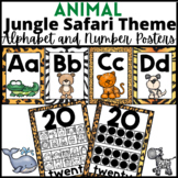 Jungle Safari Animals Alphabet and Number Posters