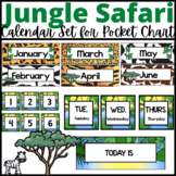 Editable Jungle Safari Classroom Calendar Set for Pocket C