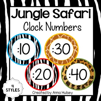 Preview of Jungle Safari Clock Numbers