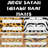 Jungle Safari Editable Name Plates
