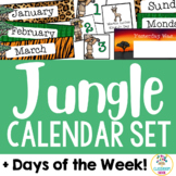 Jungle Safari Monthly Calendar Set (+ special days) & Days