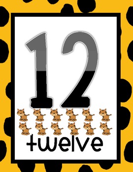 jungle safari number posters by kristin kring teachers pay teachers