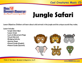 Jungle Safari - Song (mp3), Lesson Materials, Printables | TPT