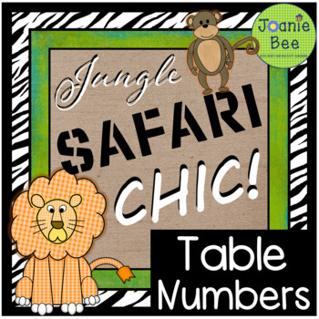 Preview of Jungle Safari Table Numbers