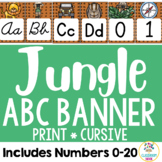 Jungle Safari Theme: Alphabet & Number Line Banner (Cursiv