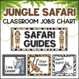 Classroom Jobs Chart with Editable Name Tags Jungle Safari