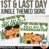 Jungle Safari Themed First Day Signs, Printable First Day 