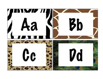 Preview of Jungle Safari Word Wall Letters