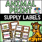 Jungle | Safari | Zoo | Animal Print Classroom Supply Labe