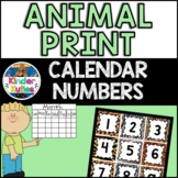 Animal Print Theme Calendar Numbers for Jungle | Safari | 