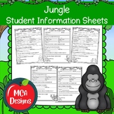 Jungle Student Information Sheets
