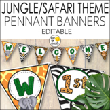 Jungle Safari Theme Banners Editable! Jungle Themed Classr