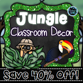 Preview of Jungle Theme Classroom Decor Bundle