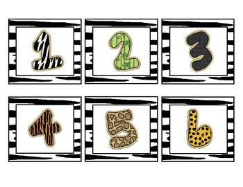 jungle theme calendar numbers 2 sets by latoya reed tpt