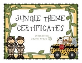 Jungle Theme Certificates