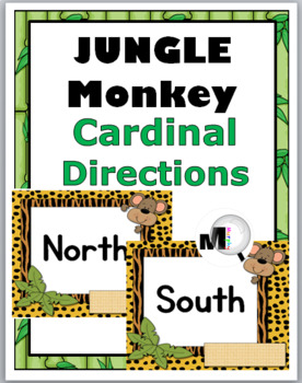 Preview of Jungle Theme Classroom Decor Cardinal Directions