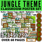Jungle Theme Classroom Posters 60 pages of Decor, Rules, B