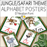 Jungle Theme D'Nealian Alphabet Posters, Jungle Theme Clas