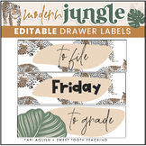 Jungle Theme Drawer Labels | Neutral Cheetah & Safari Roll