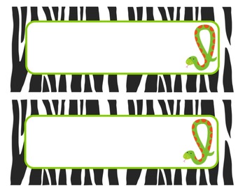 Jungle Theme EDITABLE Nametags {Classroom Decor} by Kelli Bollman