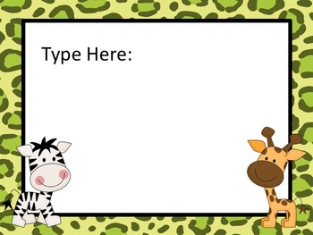 Jungle Theme Editable PowerPoint for Open House by Bethany Ray | TPT