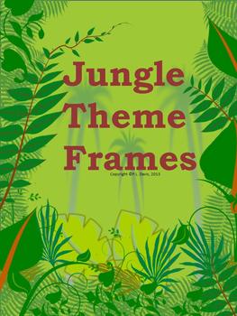 Preview of Jungle Theme Frames Distance Learning