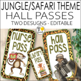 Jungle Theme Hall Passes - Jungle Theme Classroom Decor
