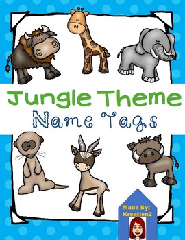 Preview of Jungle Theme Name Tags