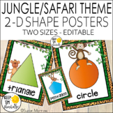 Jungle Theme Shape Posters, Jungle Themed Classroom Decor
