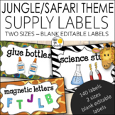 Jungle Theme Supply Labels Editable! - Jungle Theme Classr