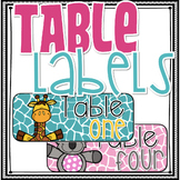 Table Labels~ Jungle Theme