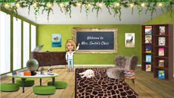 Preview of Jungle Theme Virtual Classroom