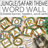 Jungle Safari Theme Word Wall Editable! - Jungle Theme Cla