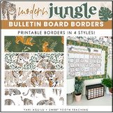 Jungle Themed Bulletin Board Borders | Modern & Neutral Ju