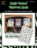 Jungle Themed Classroom Labels for Book Bins and Supplies