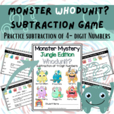 Jungle Themed Subtraction Math Game | 4-Digit Subtraction 