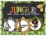 Jungle Themed Table and Center Numbers