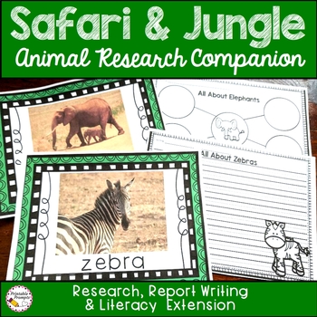 Preview of Jungle Zoo and Safari Animals Research
