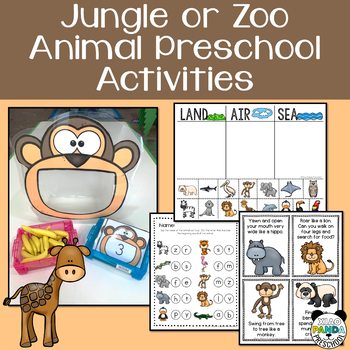 Jungle and Zoo Animal Preschool Activities by Xiao Panda Preschool