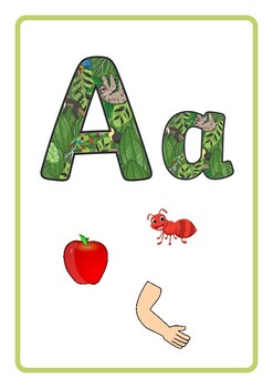 Jungle-themed Alphabet Cards by Farah El Manzalawy | TPT