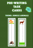 Jungle themed Pre writing task cards | Jungle Fine Motor A
