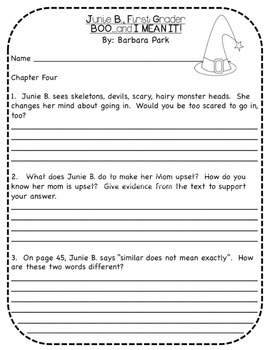 Junie B., First Grader Boo...and I MEAN IT! | TpT