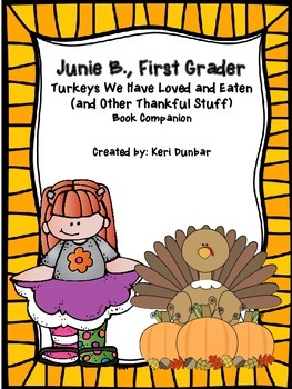 Preview of Junie B., First Grader Turkeys We Have Loved and Eaten... Book Companion