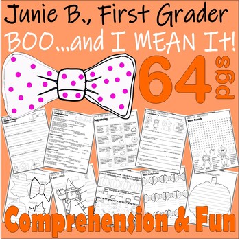 Preview of Junie B Jones Boo & I MEAN IT Read Aloud Halloween Comprehension Book Companion